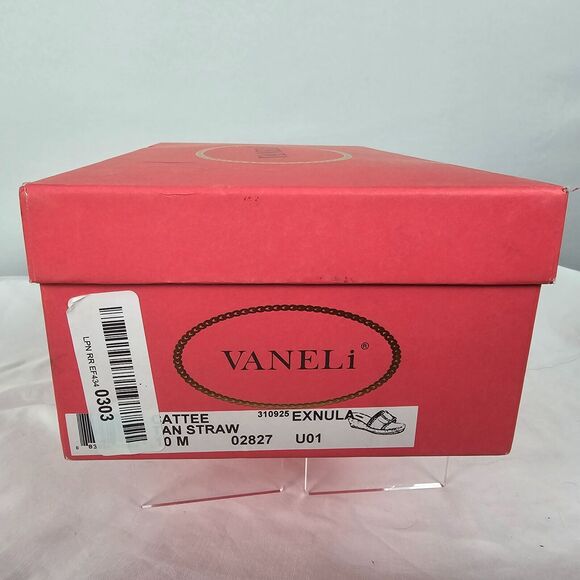 Vaneli Wedge Shoes Women's 10 M Cattee Tan Straw NIB - Picture 16 of 16